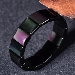 天然彩虹眼黑曜石手錬108顆男女款佛珠簡約多圈手串念珠森系項鏈 歷史價格詳細信息