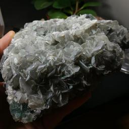 天然螢光方解石水晶花共生1930g*高14*長25*厚9.5公分#165 歷史價格詳細信息