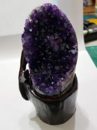 烏拉圭天然水晶簇墨綠色彩晶尺寸寬8cm高度9cm重6 水晶 天然 收藏【二手】【探古齋】-727 歷史價格詳細信息