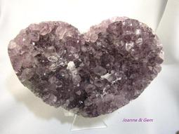 紫水晶 愛心 擺件 75*69mm 154克 淡淡的紫色 大晶柱 歷史價格詳細信息