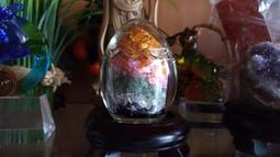 開運招財五行水晶碎石6種小聚寶蛋瓶+贈招財進寶銅錢.可加購底座，任選3瓶加贈金箔錢母一張 歷史價格詳細信息