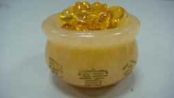 黃玉聚寶盆(小)[編號026]~~附六顆黃玉元寶 歷史價格詳細信息