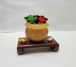 招財進寶聚寶盆+天然彩色水晶碎石+7色元寶+底座.一組優惠價420元 歷史價格詳細信息