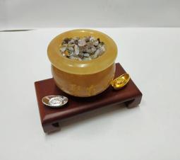 招財進寶聚寶盆+天然彩色水晶碎石+7色元寶+底座.一組優惠價420元 歷史價格詳細信息