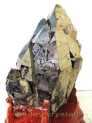 ~~shirley 水晶~[光行者]~記錄器雙尖帶紫鱷魚骨幹水晶41.8公斤~記憶蝕痕優美! 歷史價格詳細信息