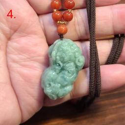 翡翠貔貅吊墜男辣飄綠花天然A貨真品  冰種玉貔貅黃加綠翡翠玉吊墜 歷史價格詳細信息