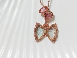 『玲玲水晶藝品』螢石狐仙吊墜   漸層顏色美《附銅鍍白K扣頭》    優惠價！！ 歷史價格詳細信息