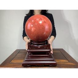 鴻運當頭紅色黃水晶球玻璃球白藍粉色大號客廳辦公室家居裝飾擺件~半島鐵盒 歷史價格詳細信息