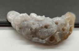 ((40年老店))祥龍彎彎月眉(小)~雪花紫玉~可搭配墜飾~背雕卍字蓮花~特價999 歷史價格詳細信息