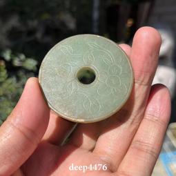 清代翡翠團壽紋帶扣掛件，尺寸直徑49厚12毫米，品相好。10201 歷史價格詳細信息