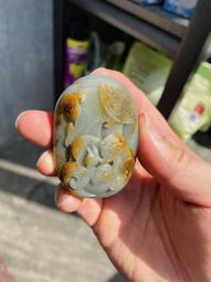 籽料仿古雙龍雞心佩新疆和闐玉籽料白玉灑金皮鏤空吊墜掛件，重1 歷史價格詳細信息