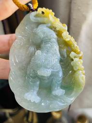 天然A貨緬甸玉 冰膠老油綠俏金手工雕佛公翡翠佛墜 冰起膠晴底色藏抹冰黃 肚圓澎法像好 歷史價格詳細信息