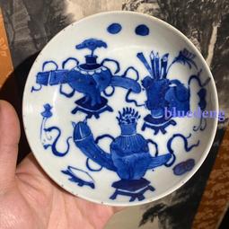 #青花瓷盤# 清三代乾隆外銷瓷青花山水盤 明清景德鎮陶瓷器清29540 歷史價格詳細信息