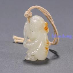 清代和田白玉籽料童子戲鵝，料性極佳，包漿溫潤，玉質細糯，因鵝261 歷史價格詳細信息