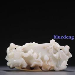清代和田玉童子，童子執蓮，和田籽料青白玉，摩合羅化身，活潑可15074 歷史價格詳細信息