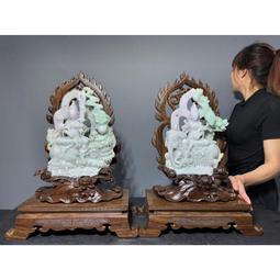 天然優質緬甸玉 陽綠翡翠正氣關公 手持青龍偃月刀 串七彩玉圓珠項鍊 ~~ 驅邪避凶 佩掛平安~~【617】 歷史價格詳細信息