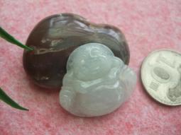 S1721墜子❀翡翠玉A貨冰潤清新大肚笑佛佛公墜子掛件【緬甸玉翠軒】玉石首飾品 歷史價格詳細信息