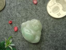 S1722墜子❀翡翠玉A貨冰潤清新大肚笑佛佛公墜子掛件【緬甸玉翠軒】玉石首飾品 歷史價格詳細信息