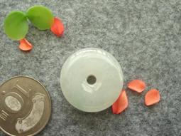 冰飄綠花翡翠平安扣吊墜(可代鑲嵌或配掛繩)  裸石無裂紋種老膠感滿滿種 翡翠 飾品 收藏【二手】【微淵古董】-3573 歷史價格詳細信息