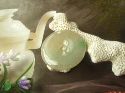 冰飄綠花翡翠平安扣吊墜(可代鑲嵌或配掛繩)  裸石無裂紋種老膠感滿滿種 翡翠 飾品 收藏【二手】【微淵古董】-3573 歷史價格詳細信息