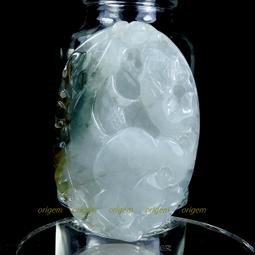 珍珠林~冰種本色緬甸美玉~中壇元帥李哪吒三太子玉珮#320 歷史價格詳細信息