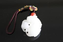 新疆和田白玉鯉跳門掛件碧玉鯉躍門吊墜天然玉石招財玉墜 歷史價格詳細信息