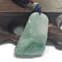 天然緬甸翡翠白底青玉衡純銀鍍金配件設計款項鏈 和田玉 玉石 文玩 -5642 歷史價格詳細信息