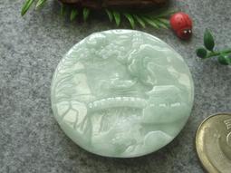 翡翠龍形牌子吊墜老坑糯種豆綠色緬甸A貨男女款原石揭陽送證書 歷史價格詳細信息