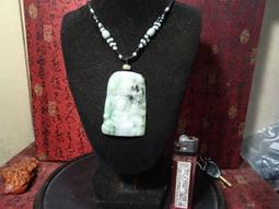 (小胖的店)~冰種翠綠種緬甸玉~山水風景~項鍊 歷史價格詳細信息