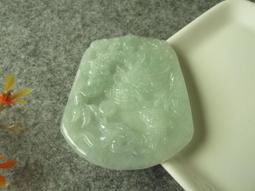 R4201玉吊墜❀翡翠玉A貨水潤滿綠霸氣龍牌墜子掛件玉珮牌子 【緬甸玉翠軒】首飾品 歷史價格詳細信息