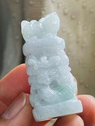 冰藍翡翠貔貅吊墜(已配手繩)裸石可做鑲嵌手鏈或吊墜哦揭陽手工雕刻種 翡翠 飾品 收藏【二手】【微淵古董】-3978 歷史價格詳細信息