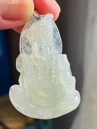 冰晴翡翠佛公  品質貨背面18k金鉆整體鑲嵌(真金真鉆)  整體尺寸20.3mm- 翡翠 飾品 收藏【二手】【微淵古董】-3700 歷史價格詳細信息