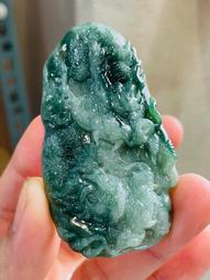 天然A貨緬甸玉 冰膠老油綠俏金手工雕佛公翡翠佛墜 冰起膠晴底色藏抹冰黃 肚圓澎法像好 歷史價格詳細信息