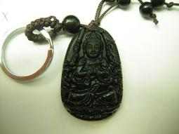 【采鑫坊】黑曜石墜子鑰匙圈墜~文殊菩薩 歷史價格詳細信息