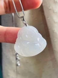 【冰佛】實天然緬甸翡翠 冰種 佛公 彌勒 項鏈 吊墜 有證書    淡晴底 冰 翡翠 飾品 收藏【二手】【微淵古董】-2636 歷史價格詳細信息