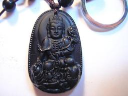 【采鑫坊】黑曜石墜子鑰匙圈墜~文殊菩薩 歷史價格詳細信息