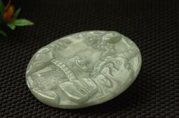 R3046墜子❀翡翠玉A貨水潤飄花大山水牌圓牌墜子吊墜掛件玉珮【緬甸玉翠軒】玉首飾品  適合帥哥美女佩戴 歷史價格詳細信息