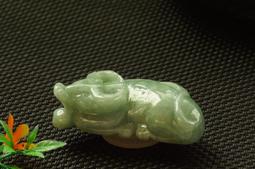 生肖蛇翡翠吊墜&mdash;寓意之一就是健康長壽，在華夏的傳統文化中，蛇 古玩 老物件 舊藏 -4723 歷史價格詳細信息