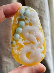 天然翡翠春帶彩龍鳳牌吊墜一對a貨四會源頭好貨精雕帶證清倉056 歷史價格詳細信息