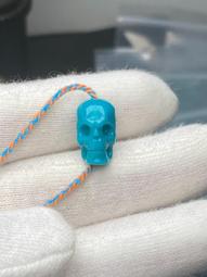 原礦綠松石高瓷長桶珠一顆9/17另一顆10/20毫米，純天然16523 歷史價格詳細信息