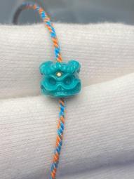 原礦綠松石高瓷長桶珠一顆9/17另一顆10/20毫米，純天然16523 歷史價格詳細信息