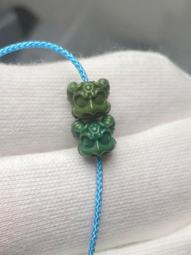 原礦綠松石高瓷長桶珠一顆9/17另一顆10/20毫米，純天然16523 歷史價格詳細信息