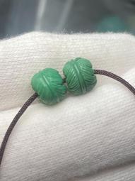 原礦綠松石高瓷長桶珠一顆9/17另一顆10/20毫米，純天然16523 歷史價格詳細信息