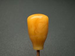 俄料蜜蠟三通對孔15.3mm，重量3.19克，器型規整，顏色15149 歷史價格詳細信息