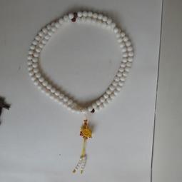 [ 廣緣-念珠 ] A貨  5mm108顆  冰種豆青緬甸玉念珠 **可議價** 歷史價格詳細信息