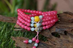 阿木小舖~粉貝項鍊 手鍊 念珠 佛珠 串珠108顆六字真言6mm3圈(250含運)2762 歷史價格詳細信息