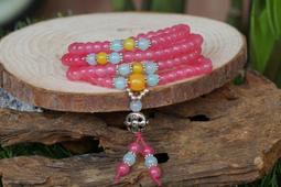 阿木小舖~粉貝項鍊 手鍊 念珠 佛珠 串珠108顆六字真言6mm3圈(250含運)2762 歷史價格詳細信息