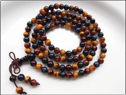 天然多彩虎眼石手錬6-16mm虎晴石珠子散珠串珠手串男女 歷史價格詳細信息