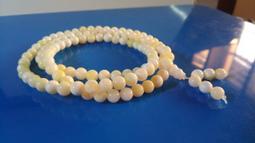 黃硨磲佛珠 天然爆力黄雞油黄料108顆珠手鏈項鍊 佛珠念珠 有機寶石 佛教七寶之一 歷史價格詳細信息