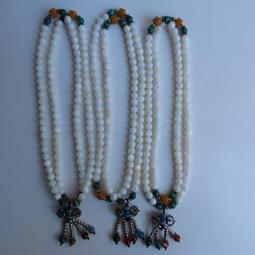 [ 廣緣-念珠 ] A貨  5mm108顆  冰種豆青緬甸玉念珠 **可議價** 歷史價格詳細信息